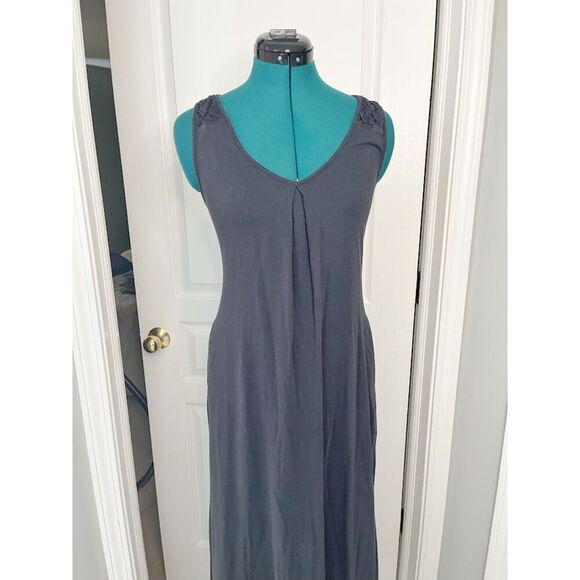 Holding Horses Maxi Length Sleeveless Weave Lattice Cotton/Modal Pocket Dress - Picture 8 of 13